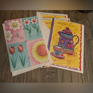 NEW Floral Get Well Cards (4)